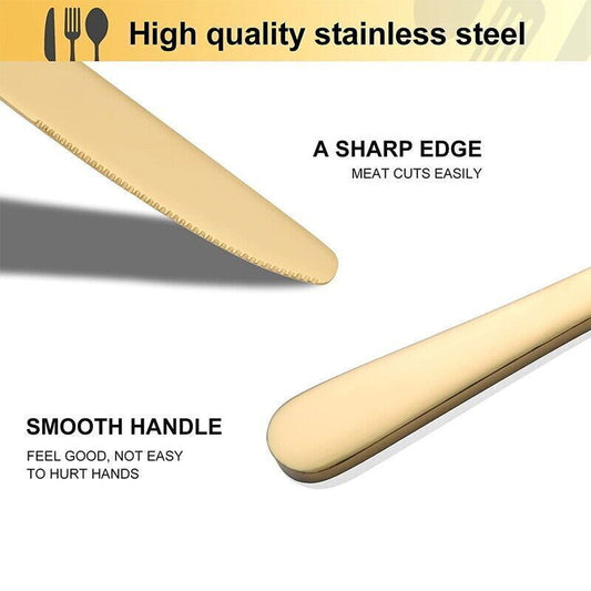 Besteckset 5 Tlg Edelstahl Rostfrei Messer Tisch Essbesteck 1 Personen